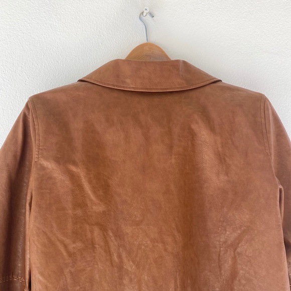 ANTHROPOLOGIE Embroidered Faux Leather Jacket - Picture 12 of 13